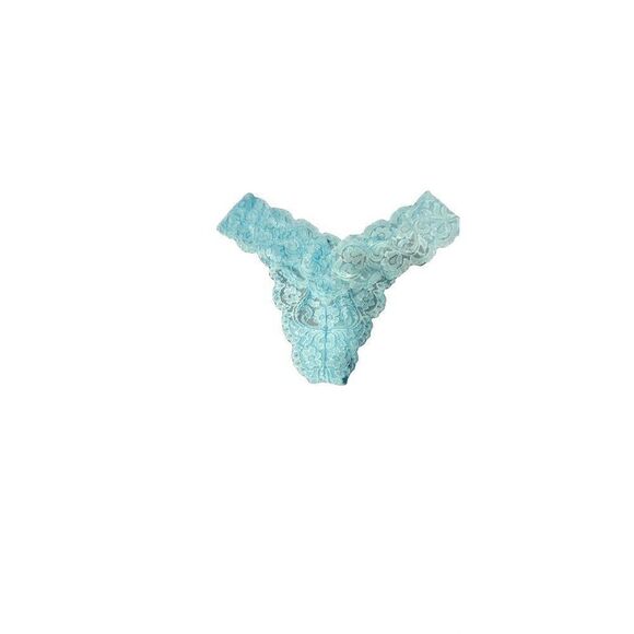 Smart & Sexy Womens Blue White Floral Stretch Lace Thong Panties Size 7 Lot Of 2 - Picture 6 of 8